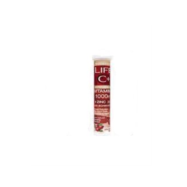 Life C+ 1000 Mg With Zinc Rosehip 20 Tab