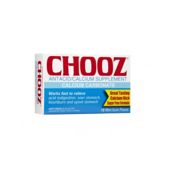 Chooz Antacid Mint Gum 12's ( 6)
