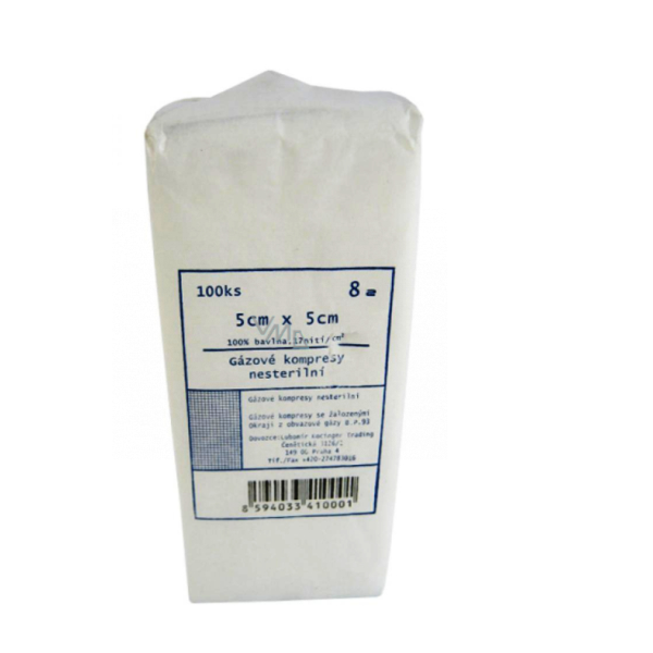 KSP Stelix Non Sterile Gauze Swab 8Plys 5x5Cm 100'S