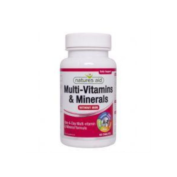 Natures aid multivitamins without iron 60'
