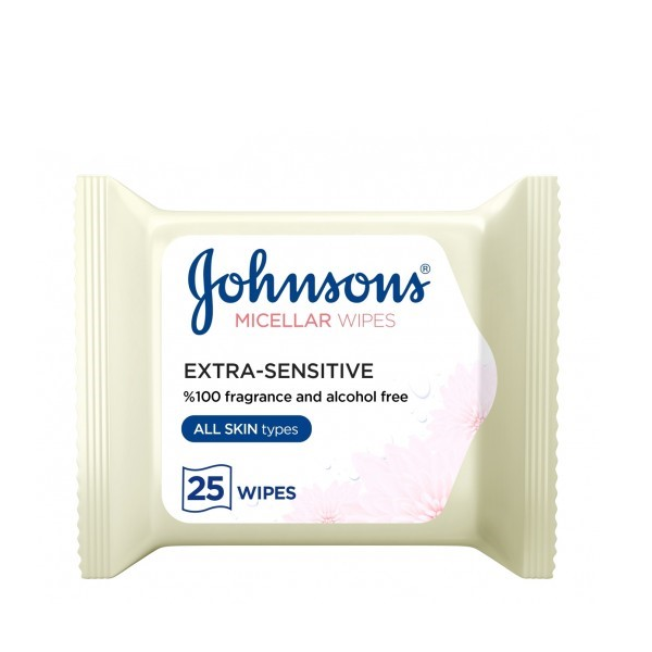 JOHNSON'S EX.SENSITIVE MICELLAR WIPES 25 WIPES