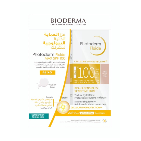 عرض بيوديرما فوتوديرم ماكس SPF 100 V.Light 1+1
