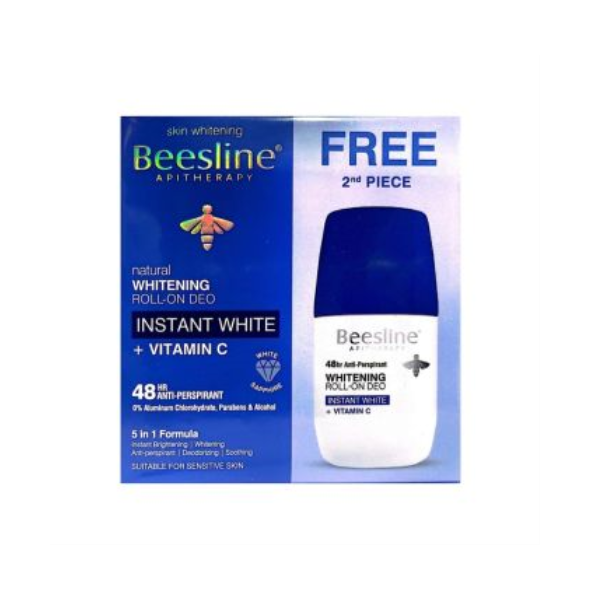 Beesline Instant White Deo Roll 50Ml 1+1 Offer
