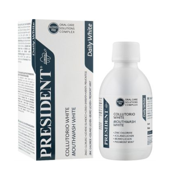 President White Mouthwash 200 Ml