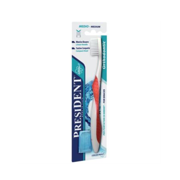 PRESIDENT ORTHODONTIC TOOTHBRUSH M