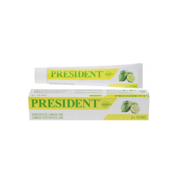 President Junior +6 Toothpaste Lime 50 Ml