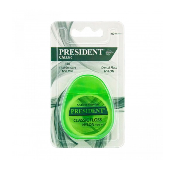 PRESIDENT CLASSIC FLOSS NYLON SODIUM FLUORIDE 100 ML