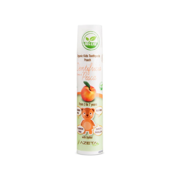 Organic kids toothpaste peach