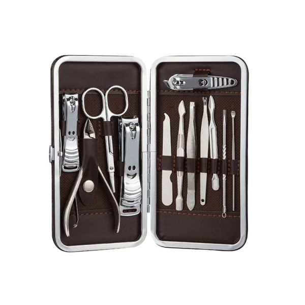 GALANTE Manicure Set 12 Pieces Stainless Steel Large